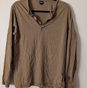 Patagonia Long Sleeve Henley Mustard Yellow Heathered